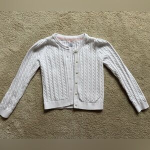 Gymboree White Cable Knit Cardigan